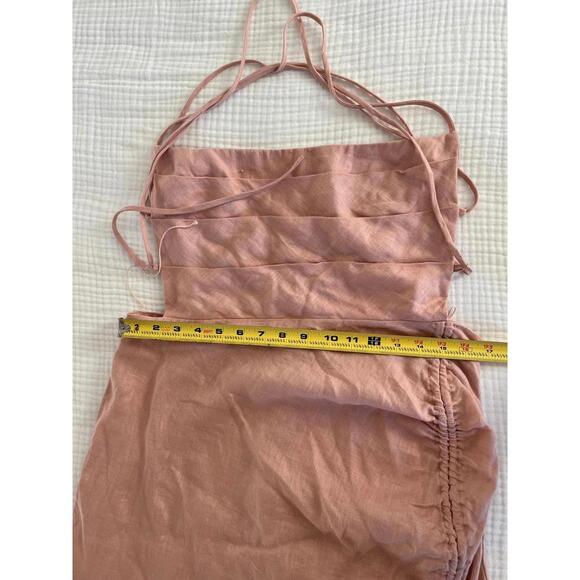 Anthropologie x Rumer - Pink Ruched Backless Maxi Dress, Size XL - Picture 11 of 11